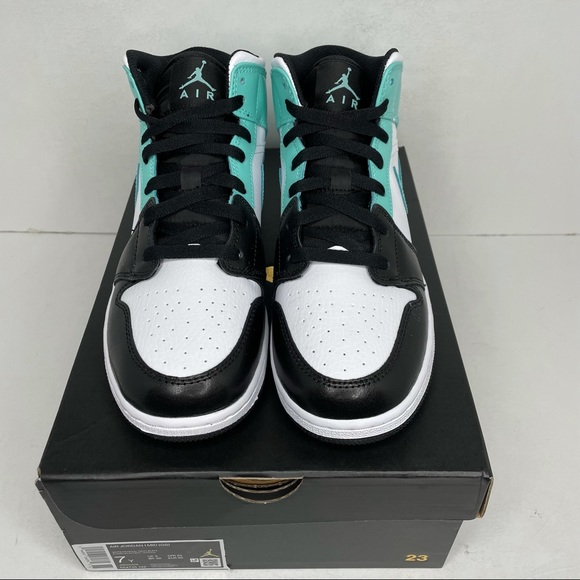 Nike Air Jordan 1 Retro Mid GS “Tropical Teal” NEW - Picture 2 of 4